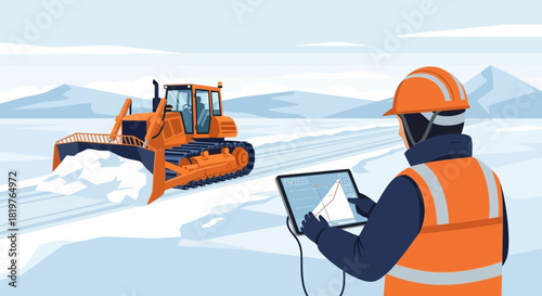 Remote operation and monitoring of heavy machinery in cold environments
