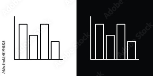 Chart histogram icons vector template, EPS 10 for design