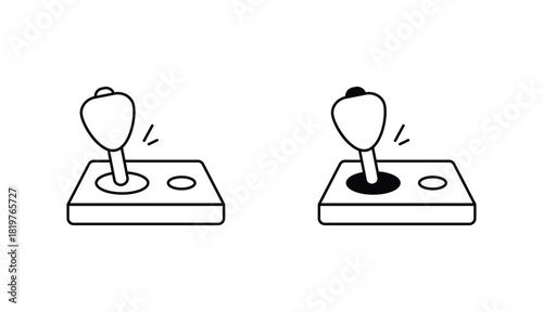 Joystick line icon vector stock with white background