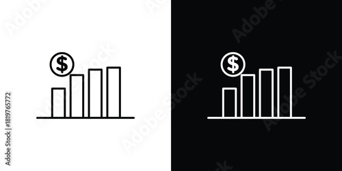 Chat arrow grow icons vector template, EPS 10 for design