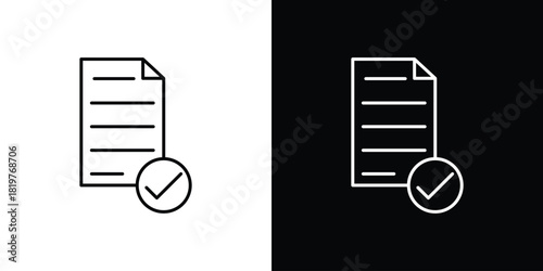 Document accept icons vector template, EPS 10 for design