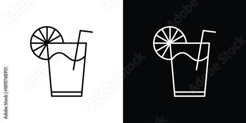 Drink icons vector template, EPS 10 for design