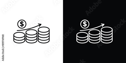 Earning icons vector template, EPS 10 for design