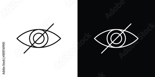 Eye crossed icons vector template, EPS 10 for design