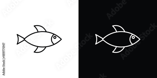 Fish icons vector template, EPS 10 for design