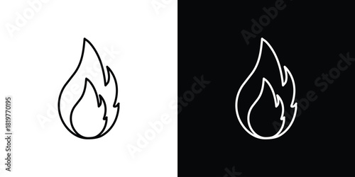 Flame icons vector template, EPS 10 for design