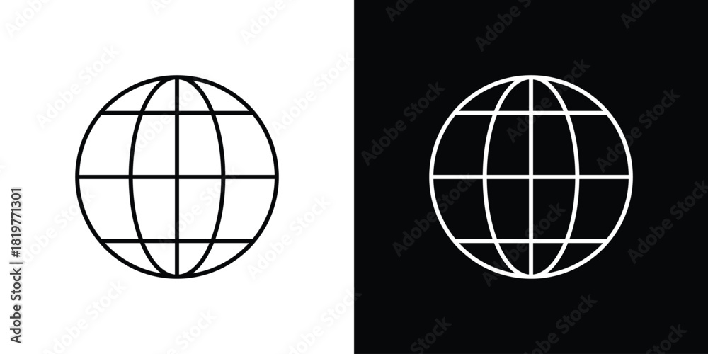 Fototapeta premium Globe icons vector template, EPS 10 for design