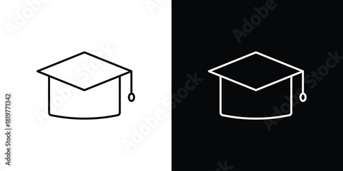 Graduation cap icons vector template, EPS 10 for design