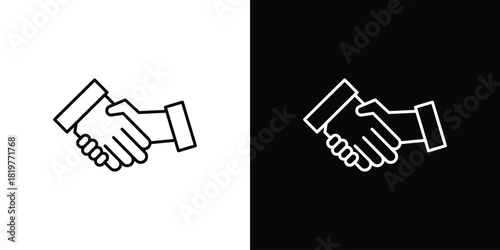 Handshake icons vector template, EPS 10 for design