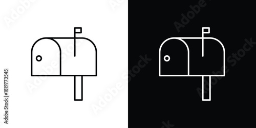 Mailbox icons vector template, EPS 10 for design