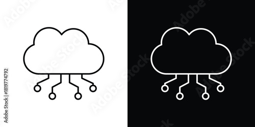 Network cloud icons vector template, EPS 10 for design