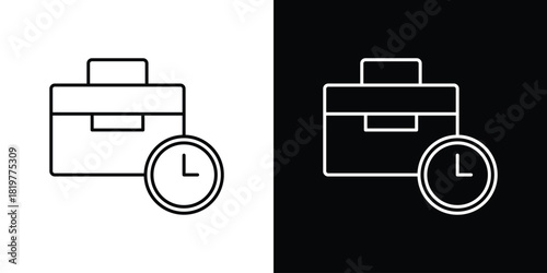 Office time icons vector template, EPS 10 for design