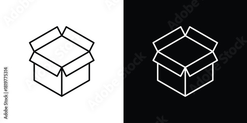 Open box icons vector template, EPS 10 for design