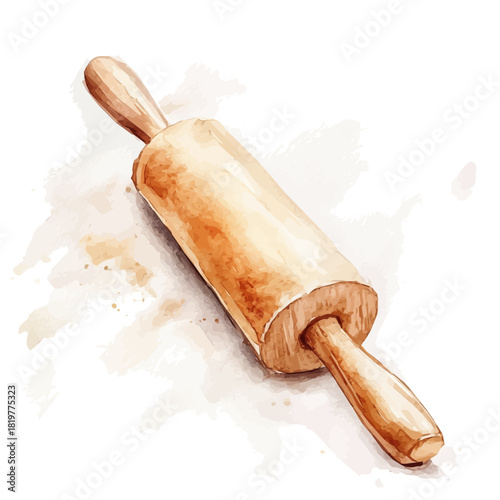 a_wooden_rolling_pin
Hand-painted watercolor style, vectorized, vector set available in EPS