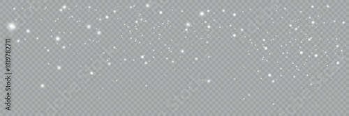 Christmas snowflakes on a transparent background. Snow flakes, snow background. Snow flakes, snow background. heavy snowfall, snowflakes in different shapes and forms