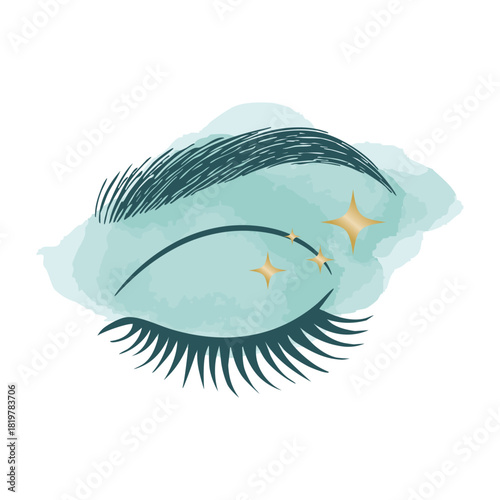 Eyelashes with stars