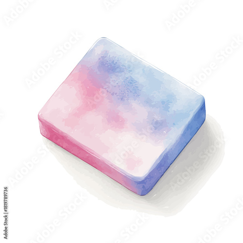 Pink purple eraser painting design set Hand-painted style, vectorized, vector set available in EPS, Simple Hand-painted watercolor style