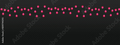 Delicate pink fairy lights cascading like tiny stars dreamy celebration accent on a soft backdrop