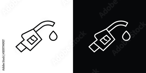 Fuel icons vector.Editable stroke.linear style sign