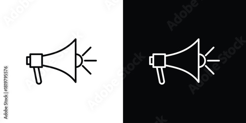 Loud Speaker icons vector.Editable stroke.linear style sign