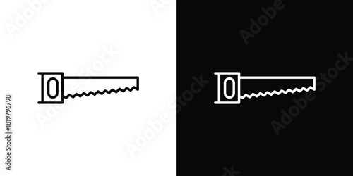 Saw icons vector.Editable stroke.linear style sign