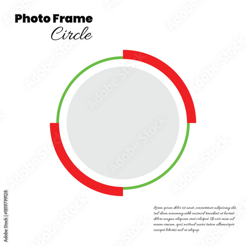 Simple circle photo frame for social media post