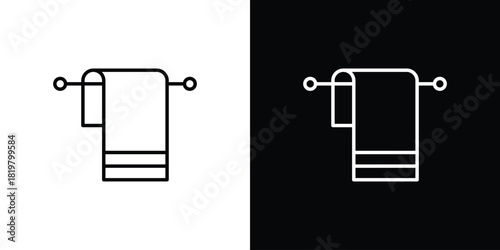Towel icons vector.Editable stroke.linear style sign