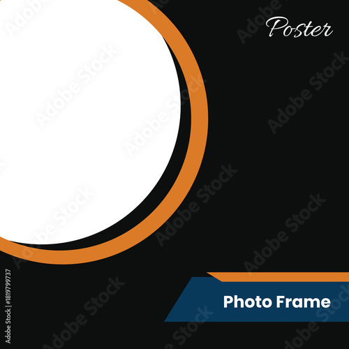 Photo frame with circle for design