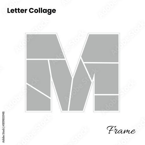 Letter M photo collage frame