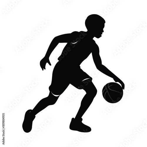 Basketball player silhouette icon