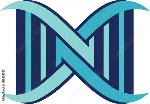 Stylized dna molecule helix structure symbolizing genetic science