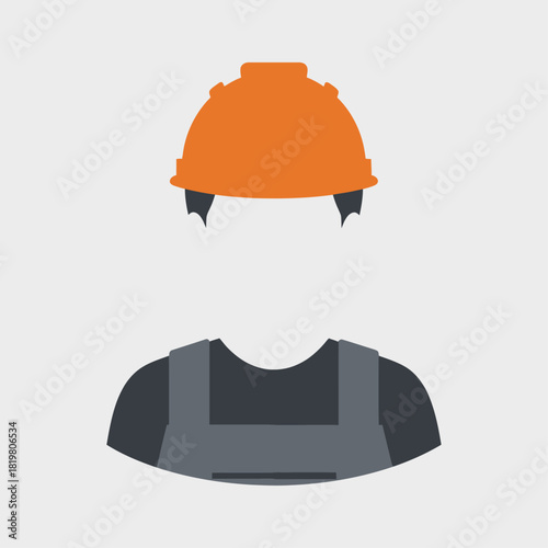 vector illustration of a hard hat and helmet