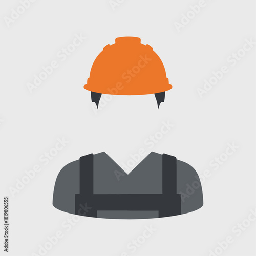 vector illustration of a hard hat and helmet