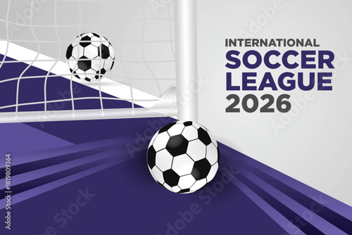 International Soccer League 2026 Abstract Banner