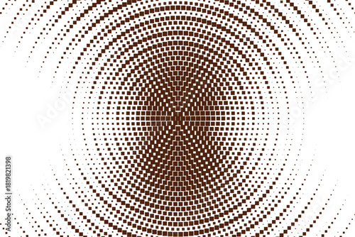 Brown Concentric Halftone Texture Vector for Retro Posters, Vintage Branding, Warm Graphic Layouts, Artistic Background Enhancements