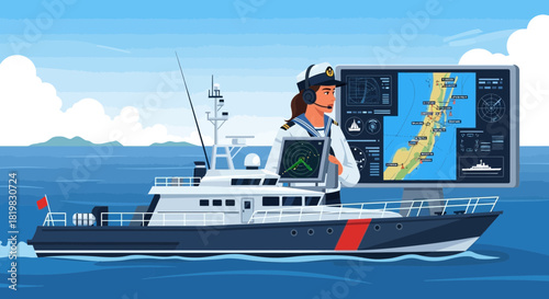 Coast Guard Navigator on Patrol: A Modern Maritime Safety and Surveillance Concept