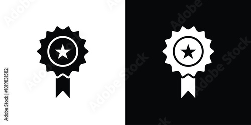 Accreditation icon set. flat icon collection. flat line silhouette set.