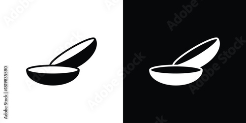 contact lenses icon set. flat icon collection. flat line silhouette set.