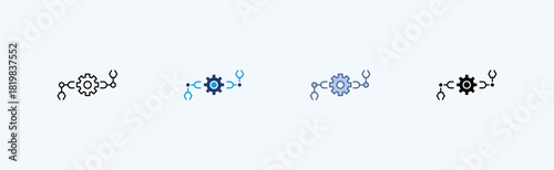 Robotic Technology Multiple Icon Illustration Vector 