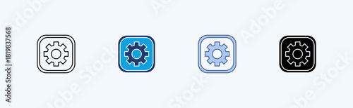 Robotic Welding Multiple Icon Illustration Vector 