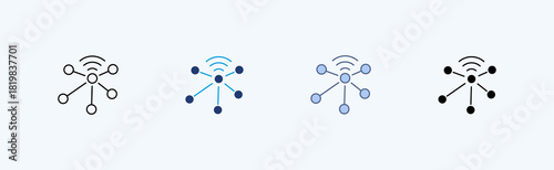 Conection Multiple Icon Illustration Vector 