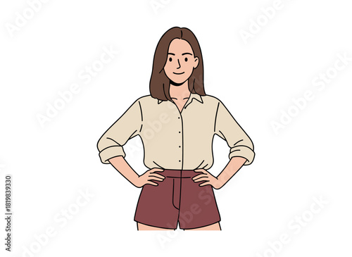 A self‑absorbed, arrogant woman with a bored, negative expression, exuding neglect and superiority, depicted as a bossy businesswoman with an irritating demeanor, rendered as a flat vector