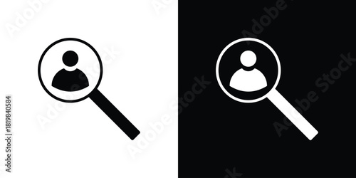 Hiring icon set. flat icon collection. flat line silhouette set.