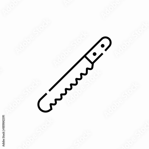 bread knife icon sign vector