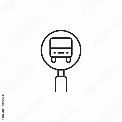 bus stop icon sign vector
