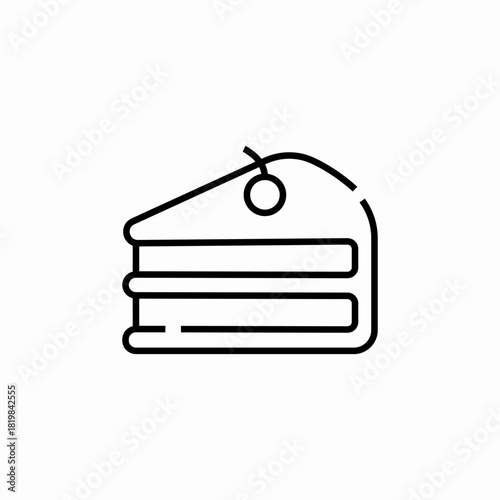 cake piece icon sign vector