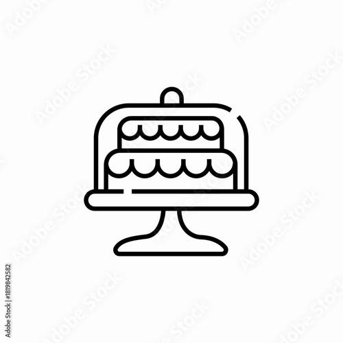 cake stand icon sign vector