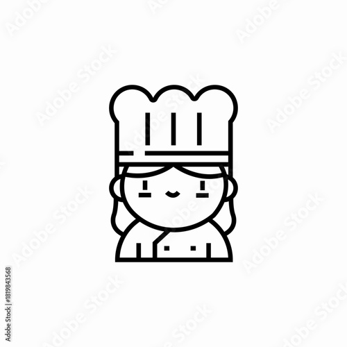 female cook icon sign vector