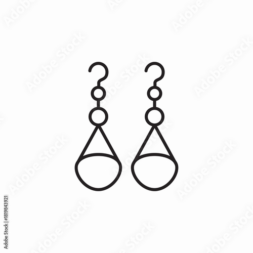 jewelry earrings icon sign vector