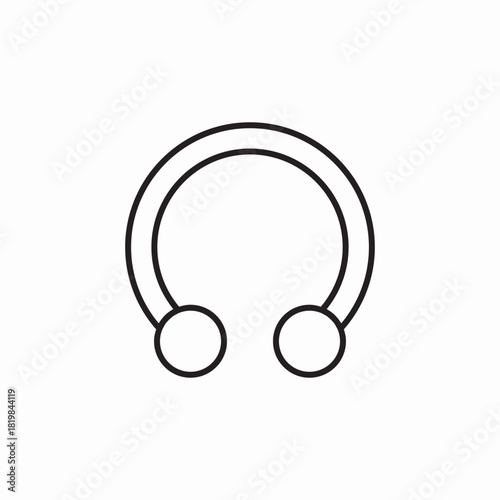 piercing clip icon sign vector